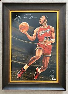 Michael Jordan SIGNED LIMITED EDITION BY ARTIST JUSTYN FARANO #'d /23 Upper Deck