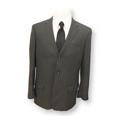 PERRY ELLIS mens charcoal gray three button sport coat suit jacket blazer 42 L - Image 1 of 4