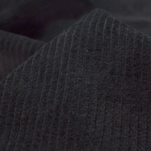 Terciopelo Negro Pana Algodón Tela Aguja Cordón Vestido Artesanal Disfraz Material 58" - Imagen 1 de 1