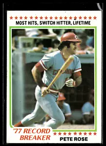 1978 Topps 5 Pete Rose Cincinnati Reds - Foto 1 di 2