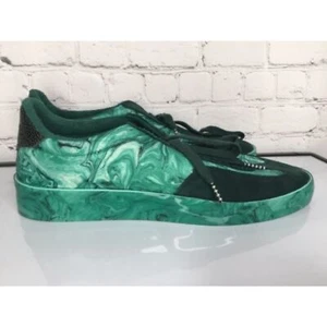 Scotch & Soda Low Top Lace Up Sneakers Men Size 11.5 Green Marble - Picture 1 of 12