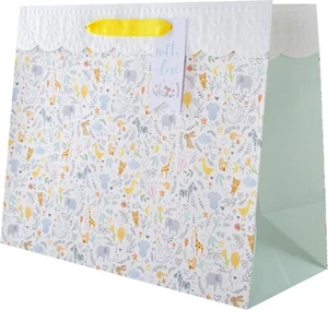 Hallmark Large New Baby Gift Bag - Cute Illustrated Design, Cute Gift Bag - Picture 1 of 5