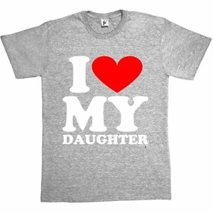 Camiseta I Love My Daughter Red Heart para hombre - Imagen 1 de 10
