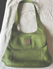 Tignanello Leather Hobo Shoulder Purse Bag Green Magnetic Close Lined Pockets