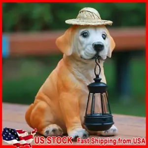 Resin Garden Dog Statues Creative Outsides Decorations for Yard Patio Lawn Porch - Picture 1 of 10