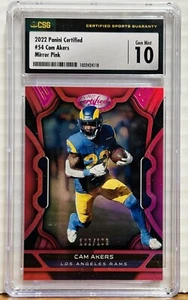 2022 Panini Certified 54 Cam Akers Mirror Pink CSG GM MT 10 Los Angeles Rams - Picture 1 of 2