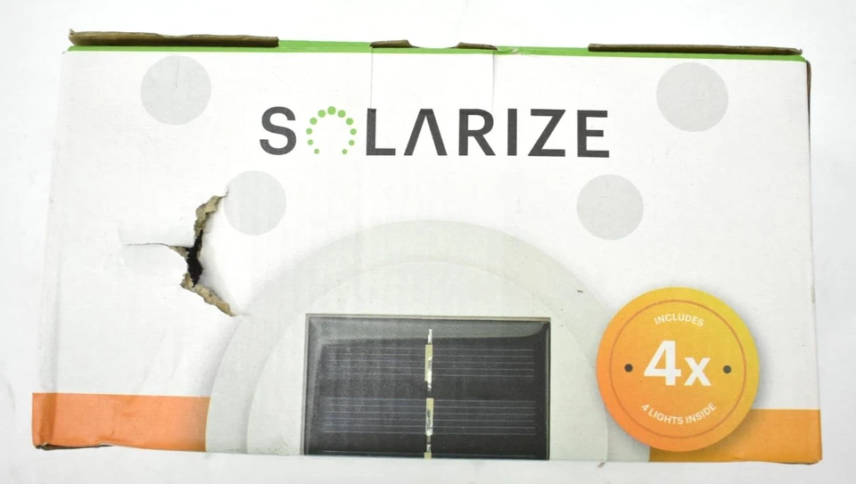 Solarize 4 Solar Gutter Lights White Plastic 6-8 Hour Charge Outdoor LEDs - Image 1 of 4