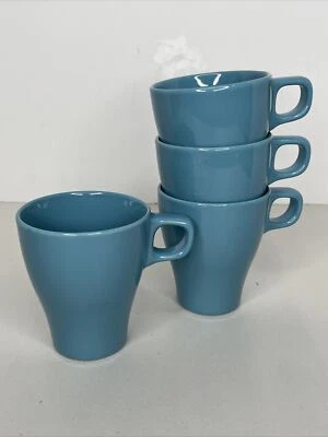 Taza de café apilable azul turquesa Ikea Fargrik taza de té #15199 juego de 4 - 10 oz Foto 1 de 4