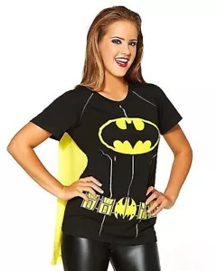 DC Comics Batman Batgirl Halloween Costume Babydoll Caped T-Shirt - Medium #5705 - Picture 1 of 6