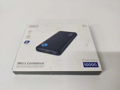 INIU Portable Charger, Slimmest 10000mAh 5V/3A Power Bank, USB C in&out Black  - Image 1 of 4