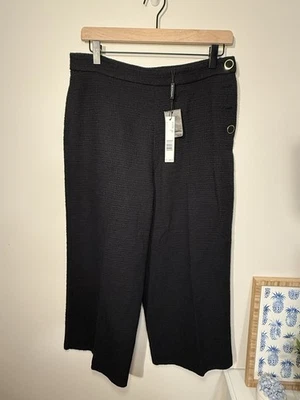 Elie Tahari 女式黑色阔腿短裤全新带标签 — 第 1/4 张图片