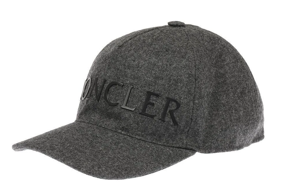 NUEVA GORRA DE BÉISBOL MONCLER DE LUJO GRIS CON LOGOTIPO DE LANA SOMBRERO TALLA ÚNICA CÓDIGO RFID Foto 1 de 4