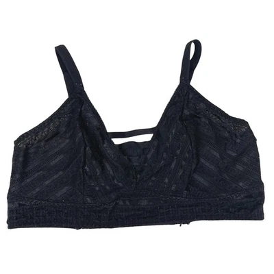 Torrid Black Sheer Lace Strappy Bralette Bra 2 Plus Size Lingerie Goth Grunge - Image 1 of 4