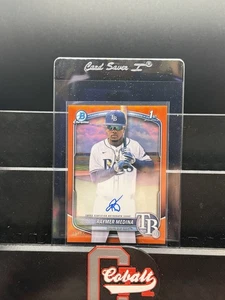 Raymer Medina 2025 BOWMAN CHROME Bowman 1st AUTO TRUE Orange Refractor /25 RAYS - Picture 1 of 1