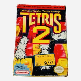 Cartucho de Juego Tetris 2 NES Nintendo con Caja Original Puzzle De Colecci&oacute;n @SIN MANUAL@