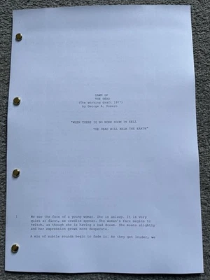 Dawn Of The Dead Film Script (1978) George A. Romero. Classic Horror. - Image 1 of 2