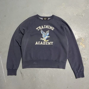 Polo Ralph Lauren RRL Military Training Academy Flock Crewneck Sweatshirt Large - Picture 1 of 8