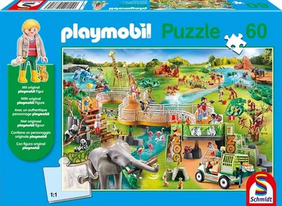 SCHMIDT - Puzzle Playmobil Zoo 60 piezas con figura -  - SCM56381 - Imagen 1 de 2