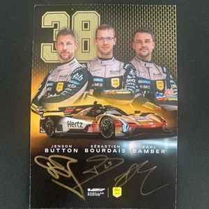 Le Mans Signed Team Card 2025 Cadilac 38 Button Bourdais Bamber - Picture 1 of 1