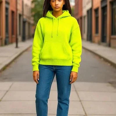 Lauren от Ralph Lauren лайм зеленый пуловер вязаный свитер с капюшоном размер маленький - Изображение 1 из 4