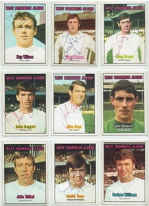 WEST BROM 1970 A&BC signed card lot FRASER WILSON BROWN KAYE OSBORNE TALBUT HOPE - Picture 1 of 2