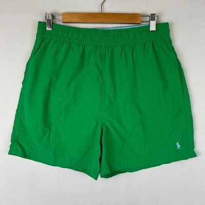 Bañador Polo Ralph Lauren verde nailon elástico lazo cintura vintage para hombre talla M Foto 1 de 4