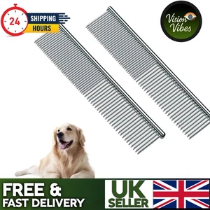 Edelstahl Pflege Massage Haarentferner Haustier Hund Kamm - Bild 1 von 8