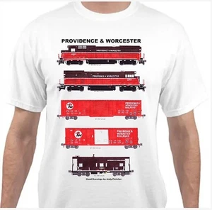 Providence & Worcester Train Railroad T-Shirt by Andy Fletcher - Picture 1 of 1