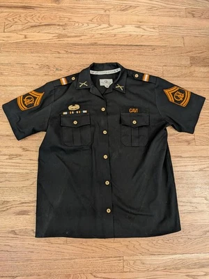 CAVI Military Style Shirt Short Sleeve Black Size XL - Image 1 of 4