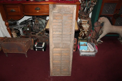 Antique Wood Window Shutter Country Barn Farm Primitive Shutter #12 Shabby Chic Cover