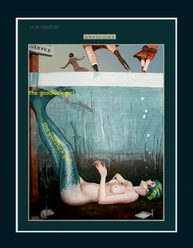 Impresión artística 5x7 SOUS LA GLACE Sirena francesa vintage 1926 La Vie Parisienne Foto 1 de 1