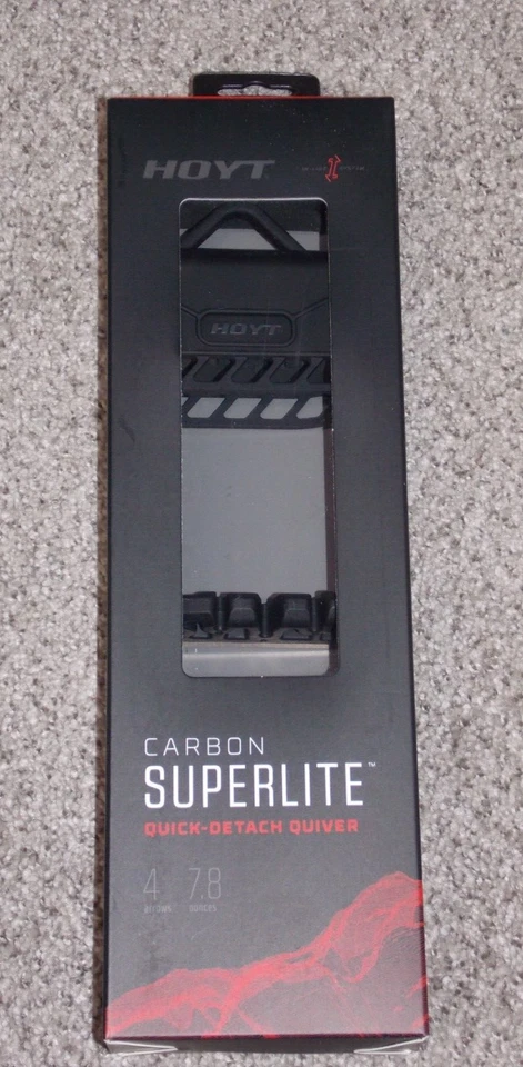 Hoyt Superlite DG 4-Arrow Quiver Carbon Fiber In-Line Accessory Black (1755937)