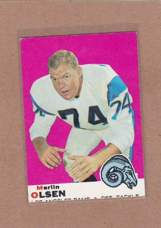 1969 TOPPS FOOTBALL MERLIN OLSEN #34 RAMS EX *A21430 - Image 1 of 1