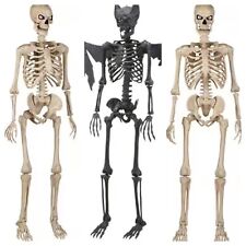 Home Depot 2 Ultra Poseable Skeletons and 1 Bat Skeleton NEW