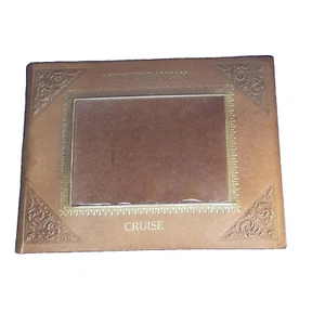 Vintage Photo Album Mediterranean Cruise Embossed Onion Skin Picture 60s 70s - Picture 1 of 7