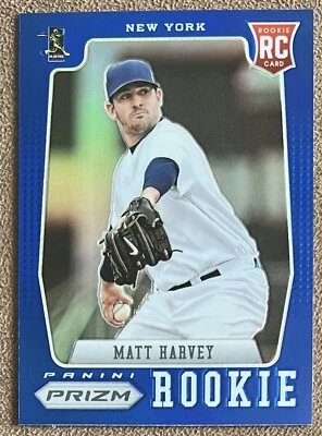 Matt Harvey 2012 Panini Prizm 新秀蓝色 #179 平行纽约大都会队 SSP RC — 第 1/3 张图片