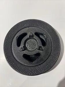 VINTAGE JAPANISCHER NANBU TEKKI GUSSEISEN RUNDER RÄUCHERGEFÄSS ASCHENBECHER - Bild 1 von 11