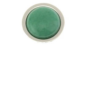 QUOINS GREEN JADE SEASONS IN COLOUR - STEEL COIN PENDANT - Picture 1 of 2
