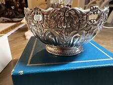 Raimond Silver Plated Very Ornate Sugar Small Bowl 1960s 4" in Diameter No Rings