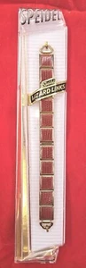 Vintage SPEIDEL Lizard Links Red 10K Yellow Gold GF Watch Band & Box NICE - Picture 1 of 19