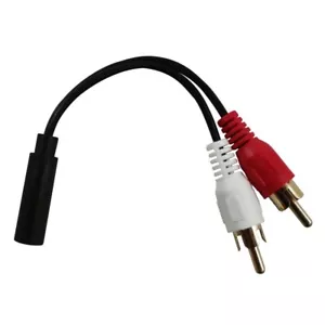 B2G1 Free 2 RCA Male 1x 3.5mm Stereo Female Y-Cable 6-Inch Gold plated Connector - Picture 1 of 4