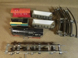 Vintage Hafner Tin Mechanical Train Set w Streamline Locomotive 2000 in Box - Picture 1 of 8
