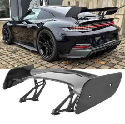 For Porsche 911 Carrera 47" Rear Trunk Spoiler Wing Racing GT-Style Wing Black - Imagem 1 de 4