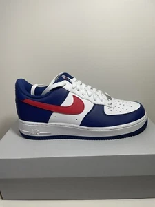 Nike Air Force 1 ‘07 Red White Blue USA Men’s Size 8 Sneakers CZ9164-100 - Picture 1 of 8