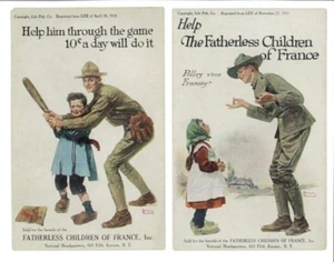 Cartolina, Bambini Senza Padre di Francia Aiutare il baseball a parlare S9B-PC-0214 - Foto 1 di 2