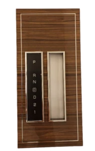 1986-88 Cutlass 442 Calais supreme Chrome and Teakwood Grain Top Shifter Plate - Picture 1 of 2