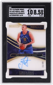 2019 Panini Immaculate Collection Nikola Jokic Moments Auto #17 /49 SGC 8.5/10 - Picture 1 of 2