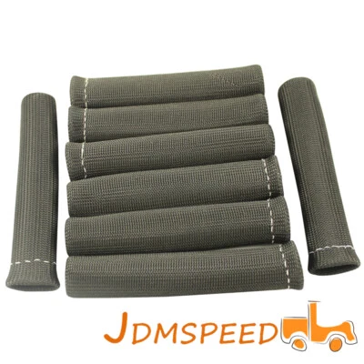 8pcs Black 1200° Spark Plug Wire Boots Heat Shield Protector Sleeve SBC BBC 350 - Изображение 1 из 4