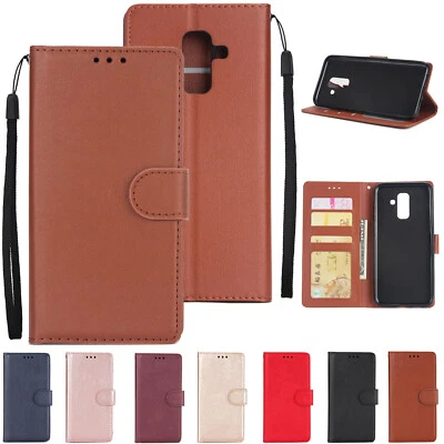 Leather Case For Samsung A3 A5 A8 2016 2017 A5 A8 2018 Shockproof Thin Cover - Image 1 of 4