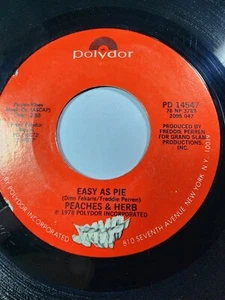 Peaches & Herb ~ Reunited/ Easy As Pie ~ Polydor 45 RPM  VG+ F47 - Bild 1 von 2